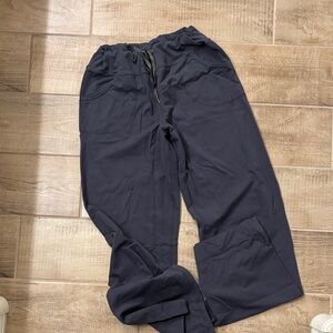 Lululemon Women Charcoal Gray Jogger Wide leg Pants- Long